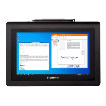 signotec Delta Frontansicht mit Desktop