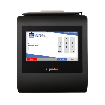 signotec Gamma Pad mit Bankdisplay
