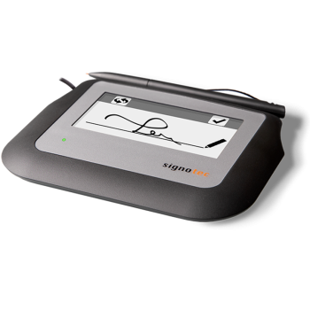 signotec Sigma Pad Vorderansicht mit Unterschrift