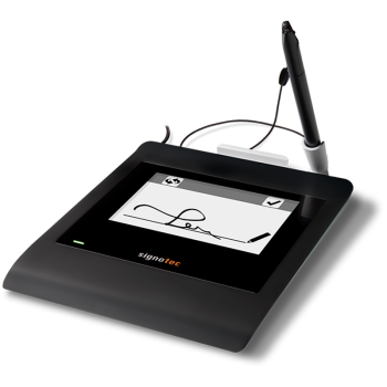 signotec Zeta Pad mit Unterschrift