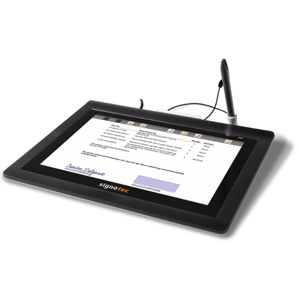 signotec Delta Pad mit Dokumentenanzeige