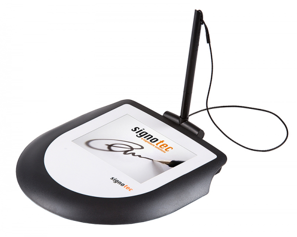 signotec Omega Pad Seitenansicht mit Stift