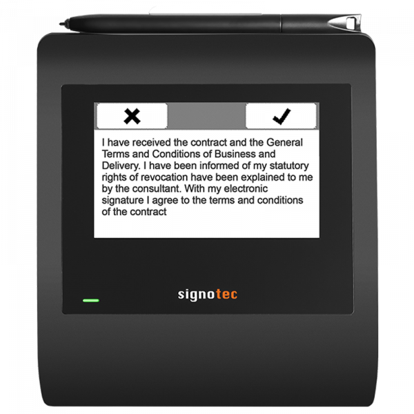 signotec Zeta Pad mit Textanzeige