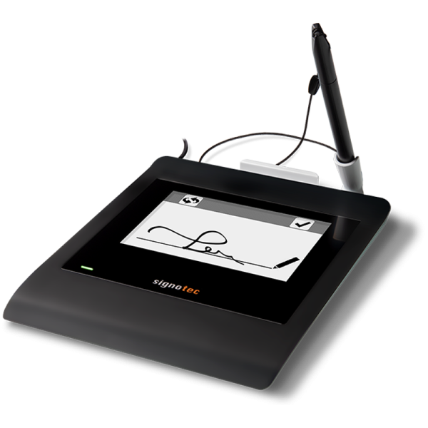signotec Zeta Pad mit Unterschrift
