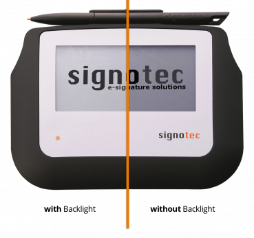 signotec Sigma Pad - Vergleich mit Hintergrundbeleuchtung