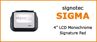 Kategorie Unterschriften Pad signotec Sigma